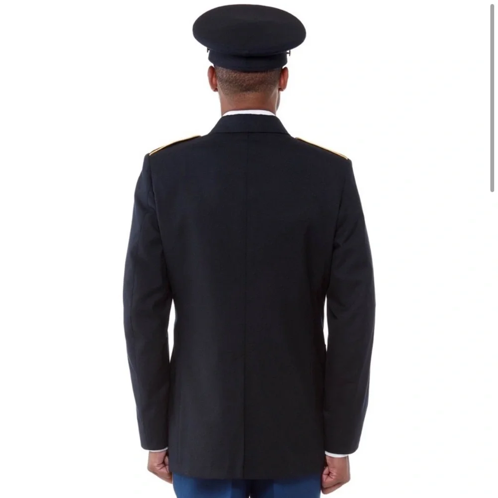 US Army Service Uniform ASU Dress Blue Coat Jacket Military Enlisted Tunic 38L